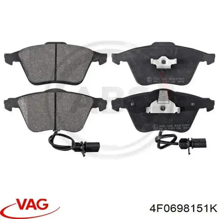 Купить 4F0698151K VAG Колодки тормозные