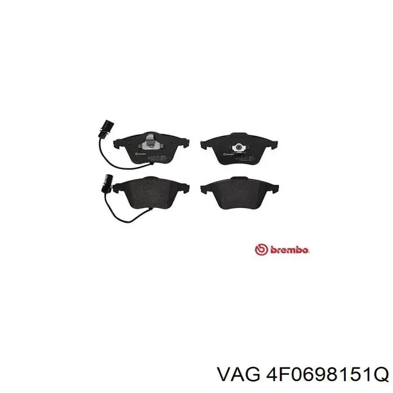Купить 4F0698151Q VAG Колодки тормозные
