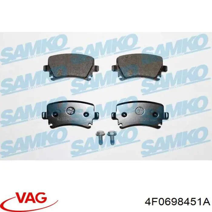Задние дисковые колодки VAG 4F0698451A