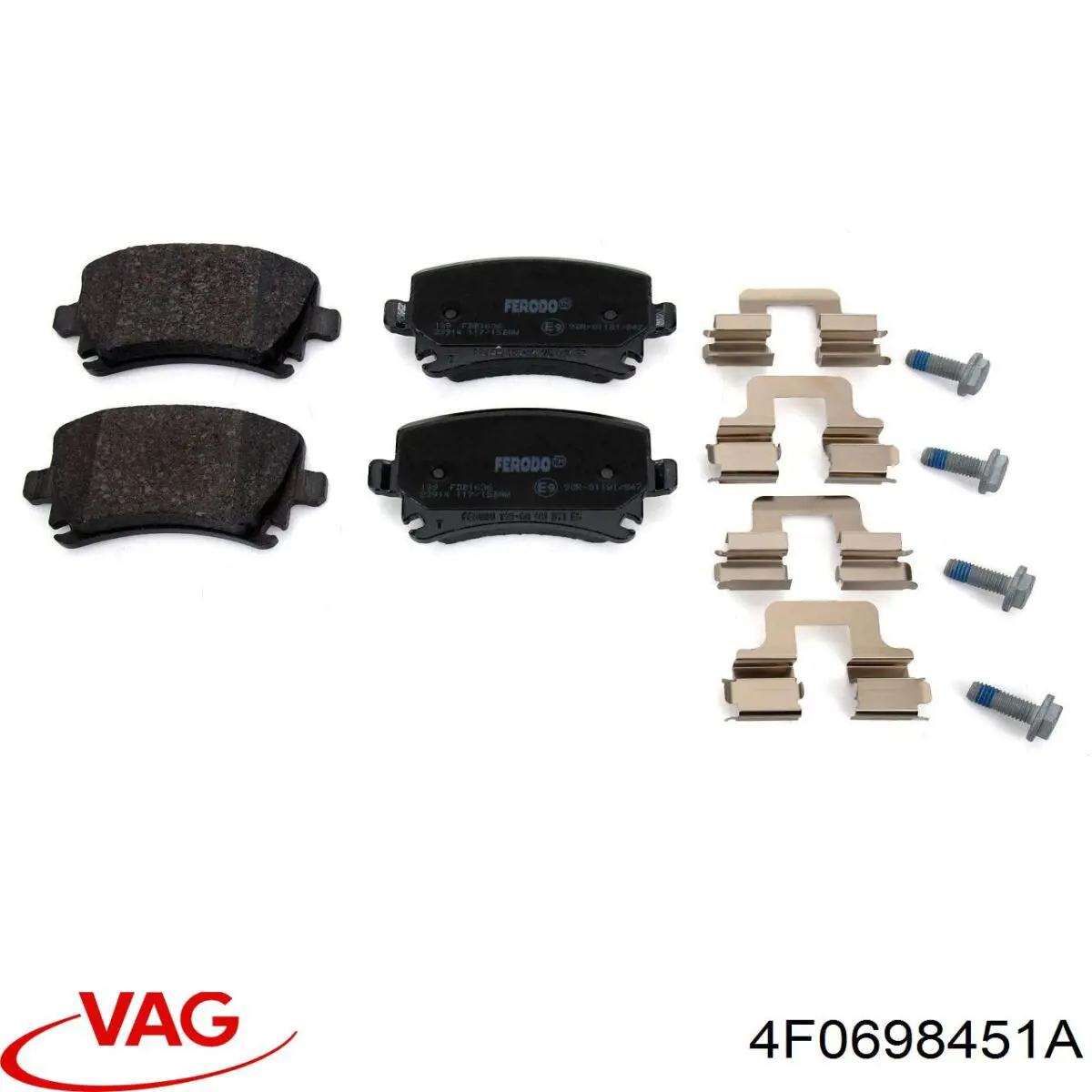 4F0698451A VAG Колодки тормозные дисковые комплект
