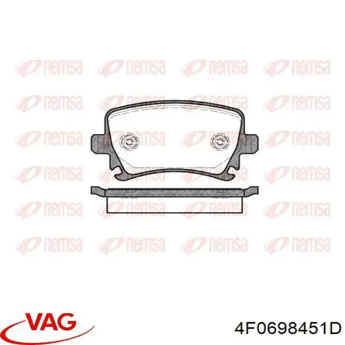 4F0698451D VAG Колодки тормозные дисковые комплект