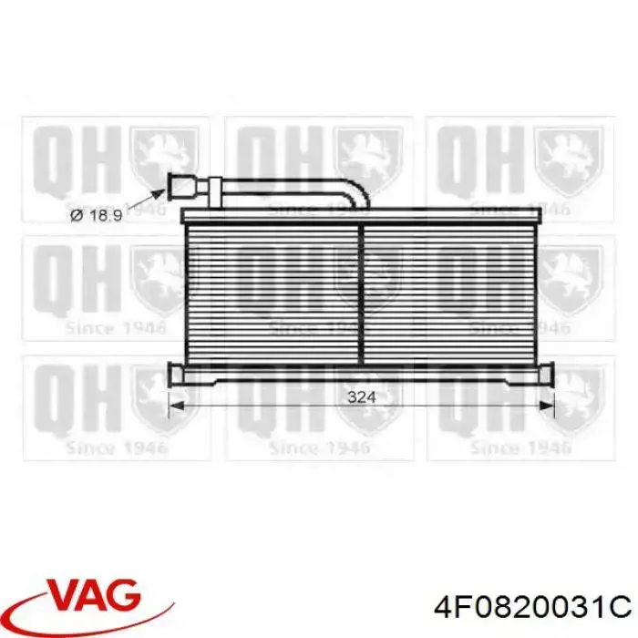 Купить 4F0820031C VAG Радиатор печки