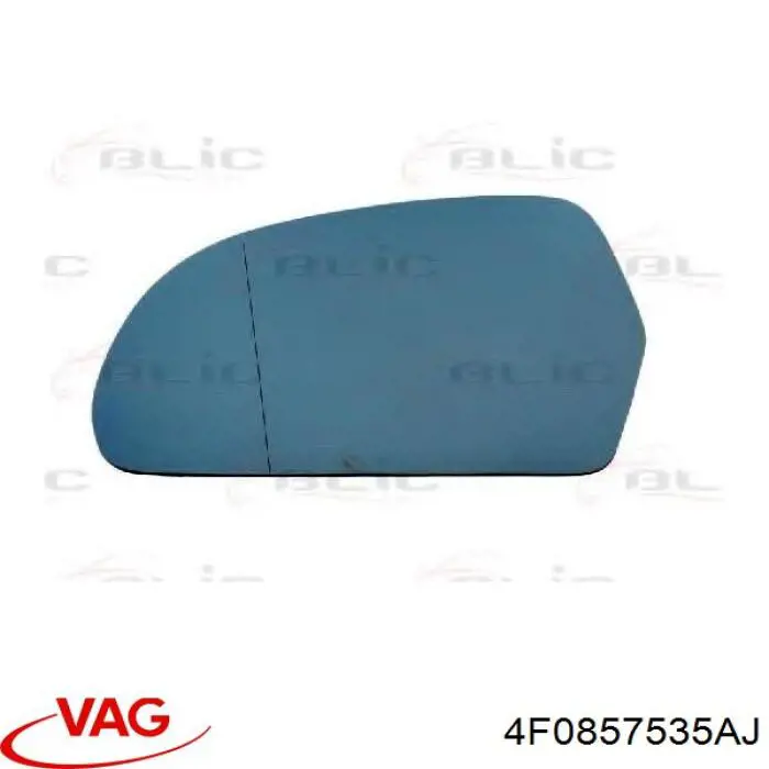 Стекло левого зеркала заднего вида 4F0857535AJ VAG