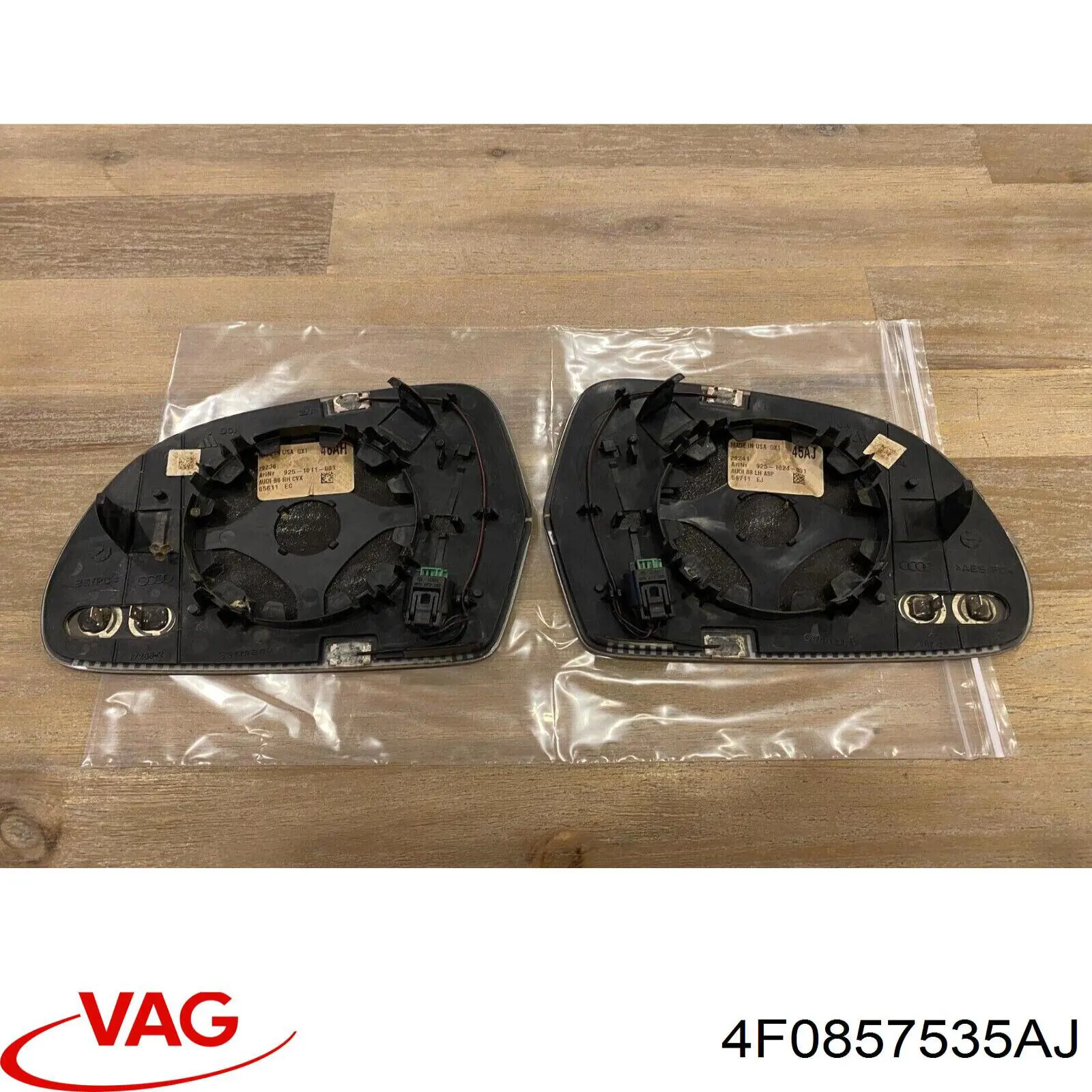 4F0857535AJ VAG Зеркальный элемент левого зеркала заднего вида