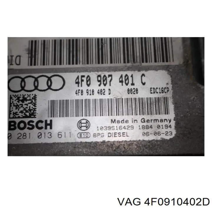 Купить 4F0910402D VAG Электронный блок управления двигателем