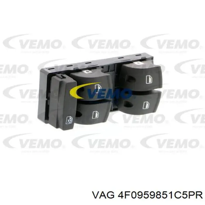 4F0959851C5PR VAG кнопочный блок управления стеклоподъемником передний левый