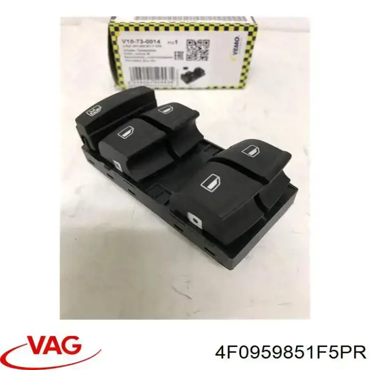 Кнопочный блок управления стеклоподъемником передний левый VAG 4F0959851F5PR