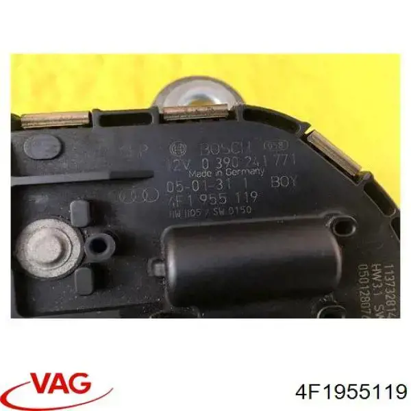 4F1955119 VAG motor de limpador pára-brisas do pára-brisas