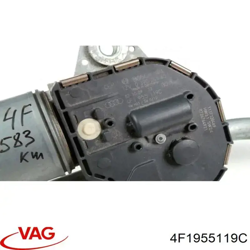 4F1955119C VAG motor de limpador pára-brisas do pára-brisas