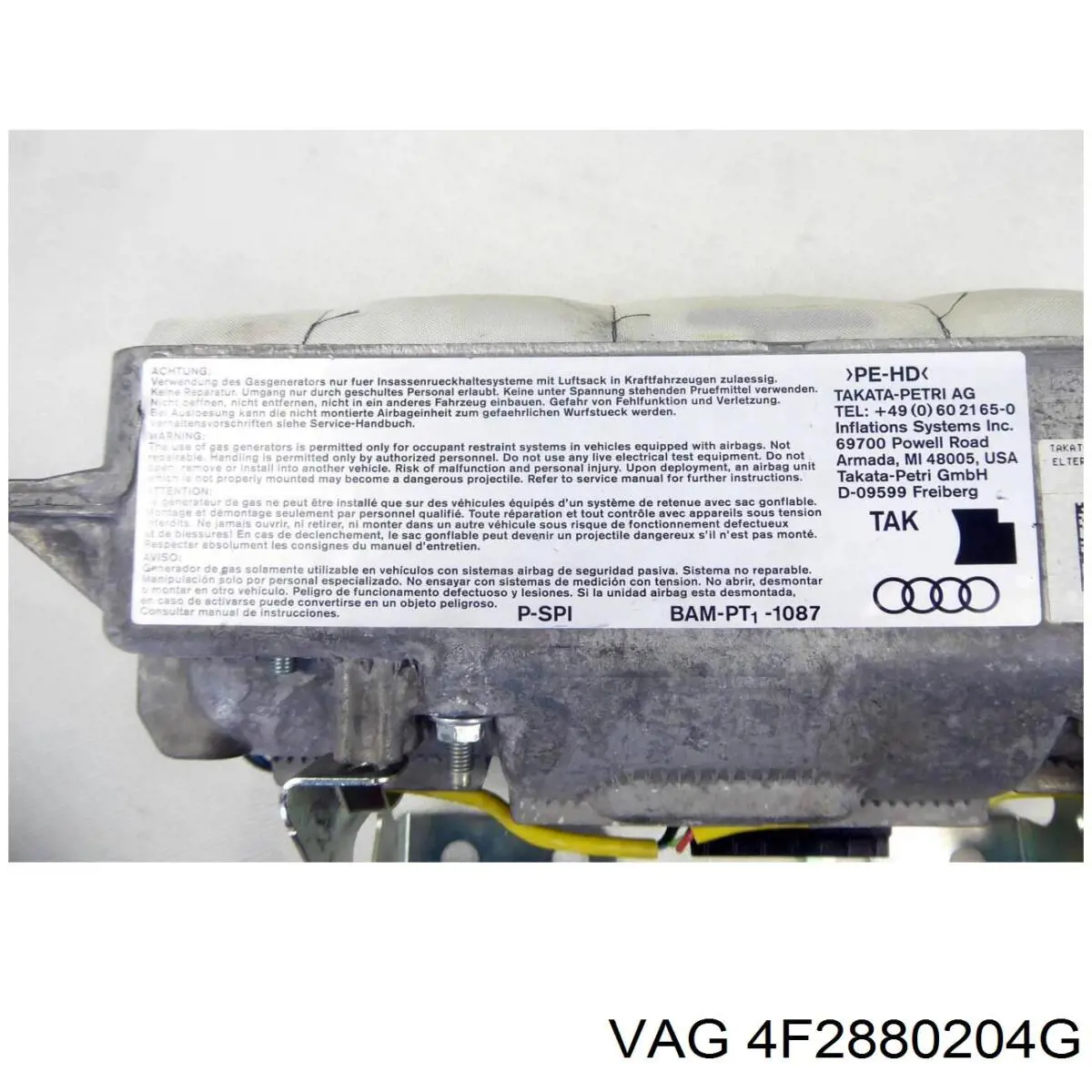 Подушка безопасности пассажира 4F2880204G VAG