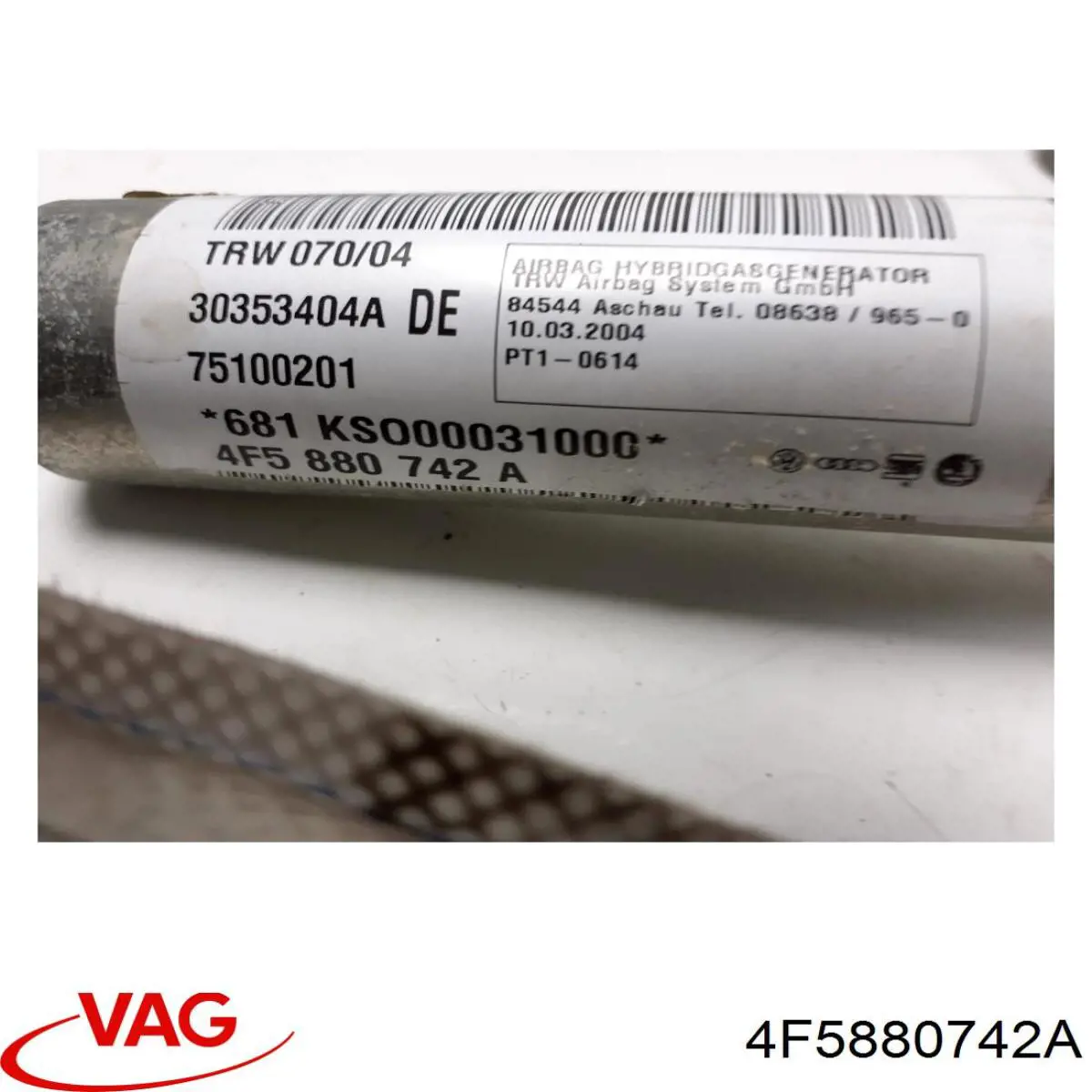Купить 4F5880742A VAG AIRBAG, шторка боковая правая