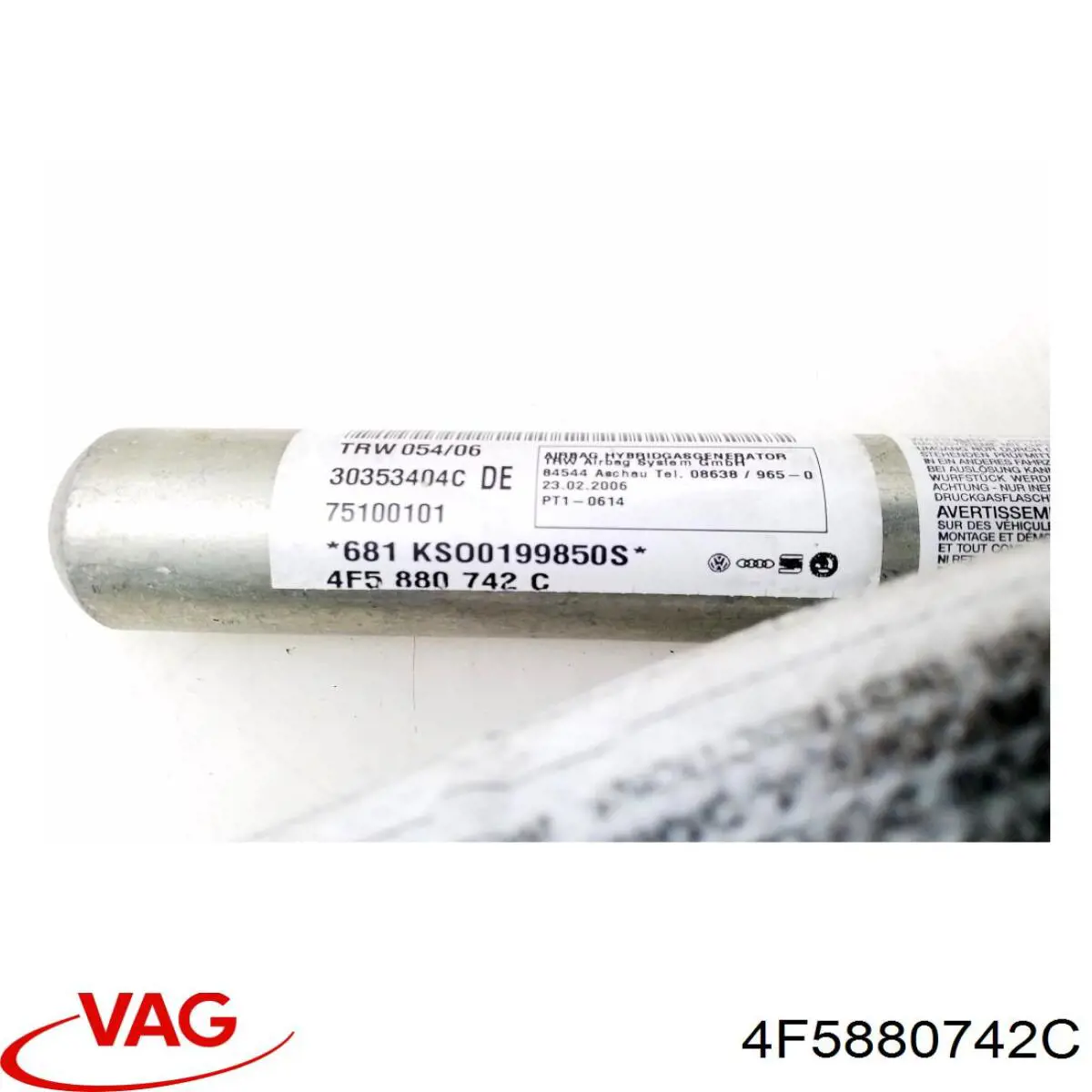 Купить 4F5880742C VAG AIRBAG, шторка боковая правая