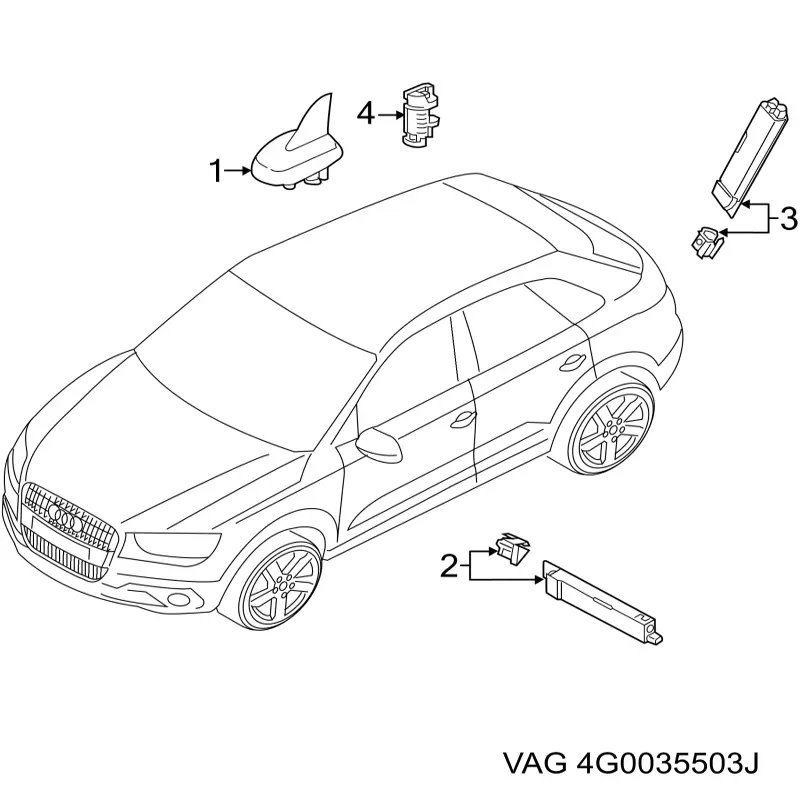 Купить 4G0035503JGRU VAG Антенна