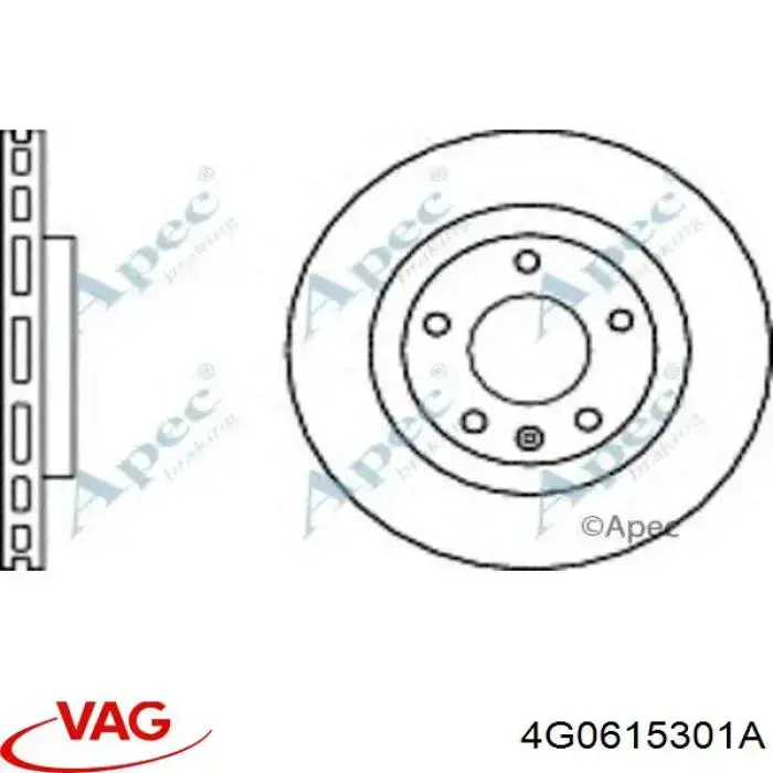 Тормоз дисковый передний VAG 4G0615301A цена, от 100.81 USD