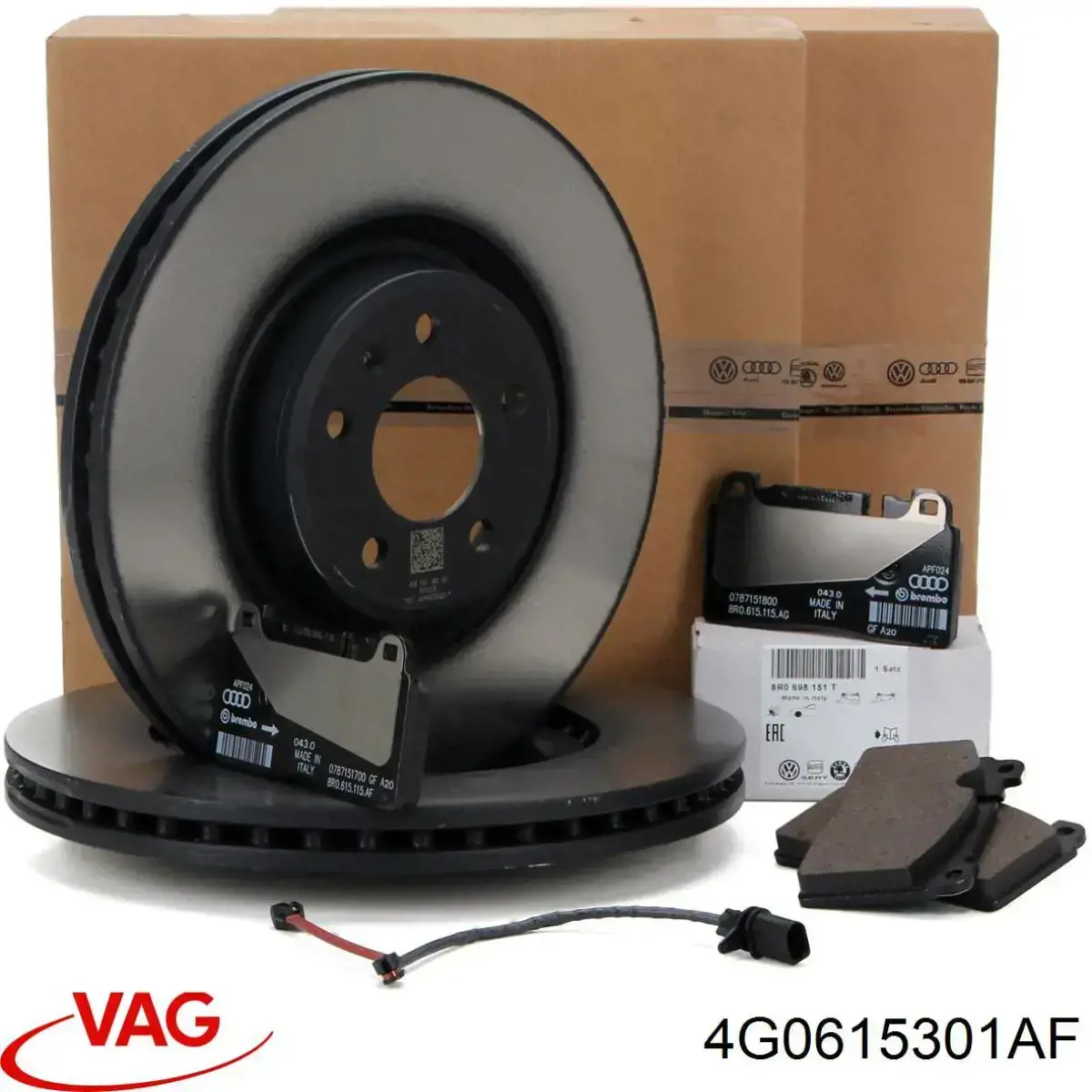 Передние тормозные диски 4G0615301AF VAG