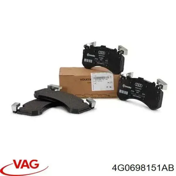 4G0698151AB VAG колодки тормозные передние дисковые