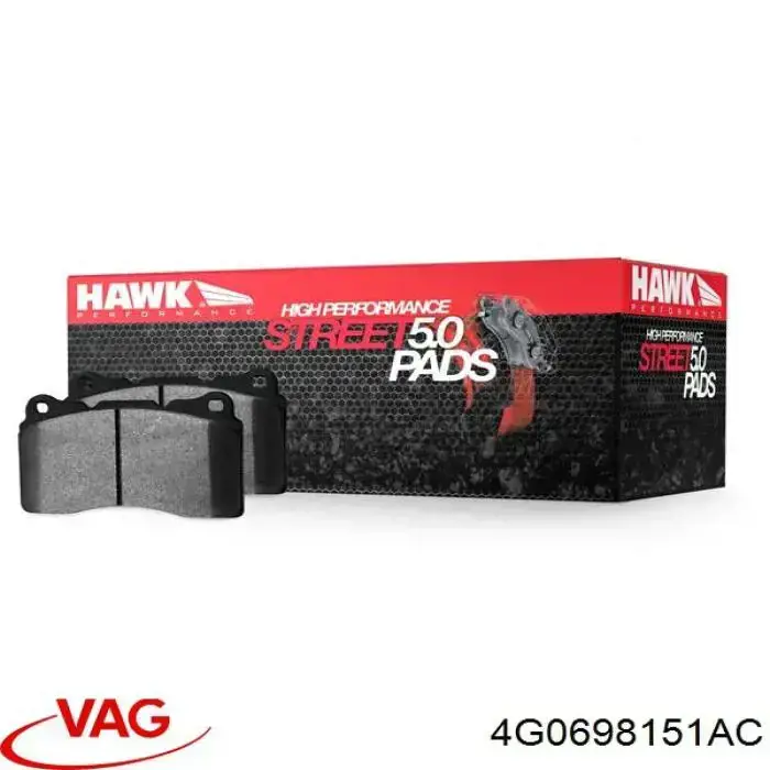4G0698151AC VAG Колодки передние