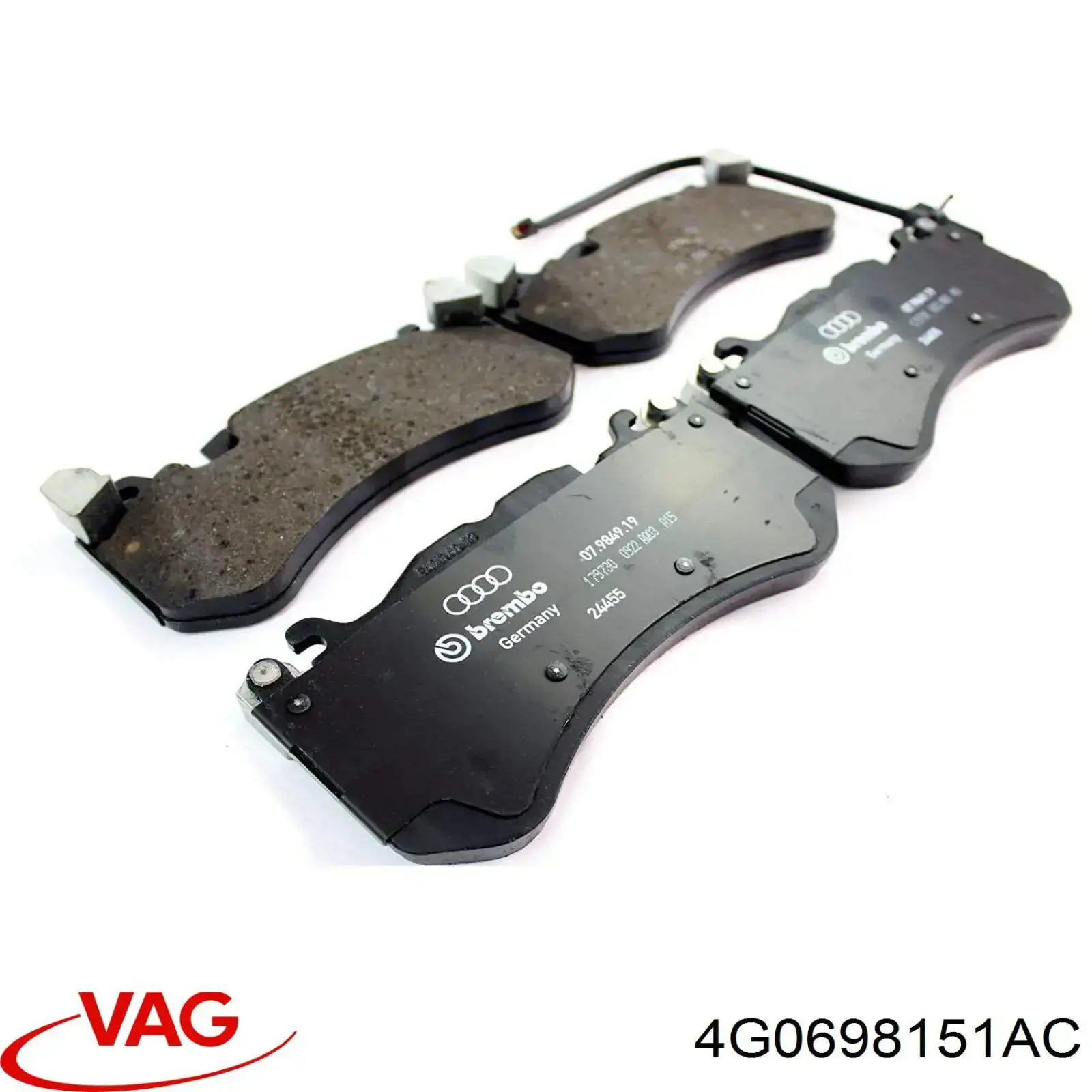 Передние тормозные колодки 4G0698151AC VAG