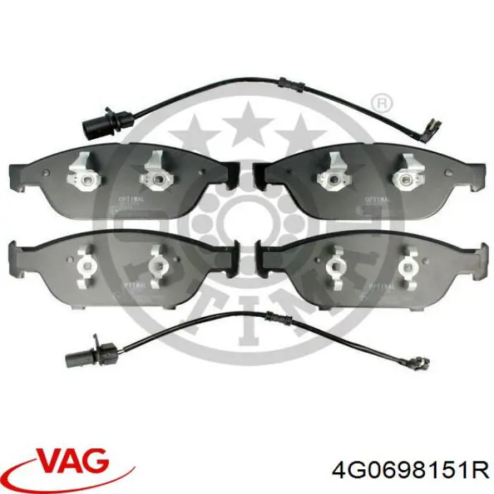 Передние тормозные колодки 4G0698151R VAG