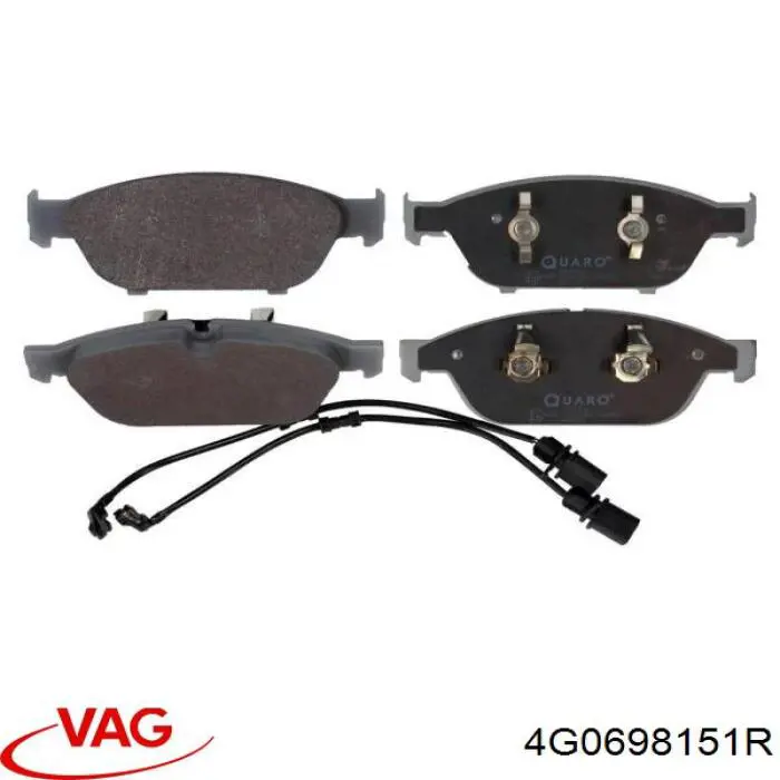 Передние тормозные колодки 4G0698151R VAG