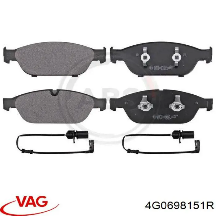 4G0698151R VAG Колодки передние