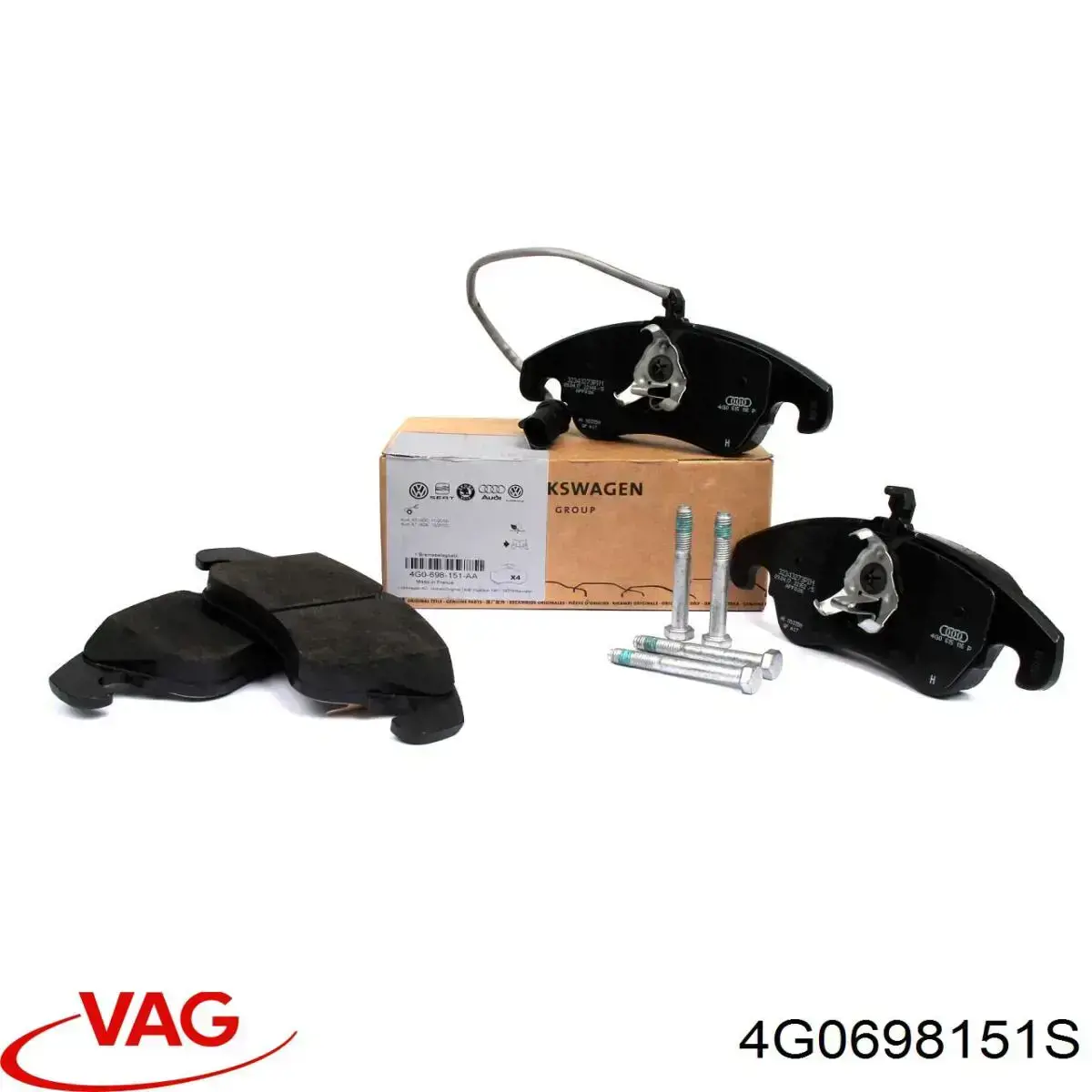 Передние тормозные колодки 4G0698151S VAG