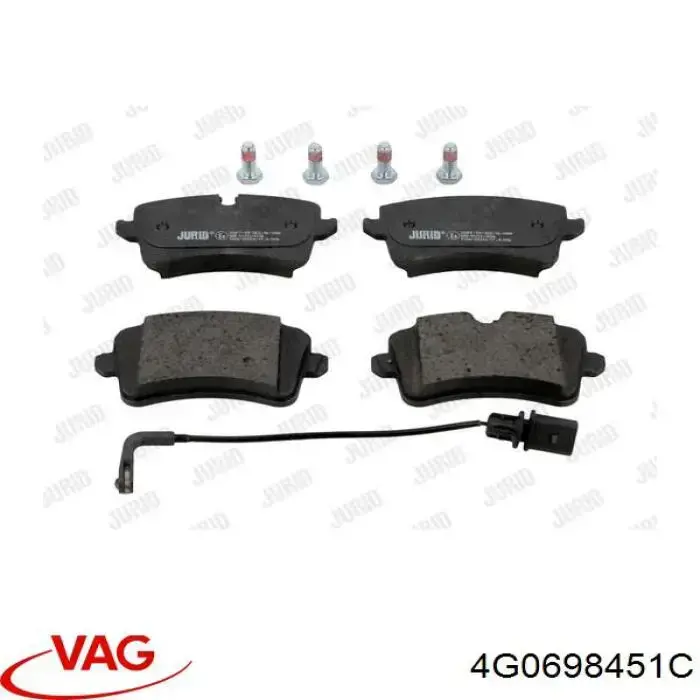 Задние дисковые колодки VAG 4G0698451C