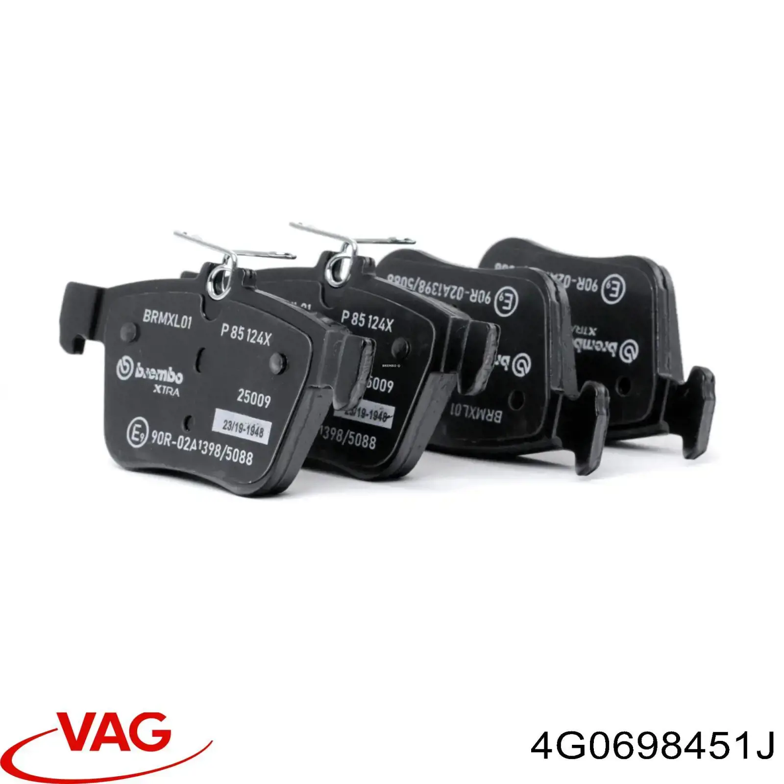 Задние тормозные колодки 4G0698451J VAG