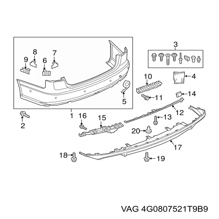  VAG 4G0807521T9B9 цена, от 206.85 USD