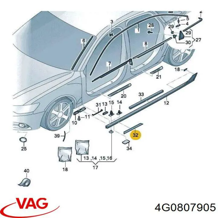 4G0807905 VAG 