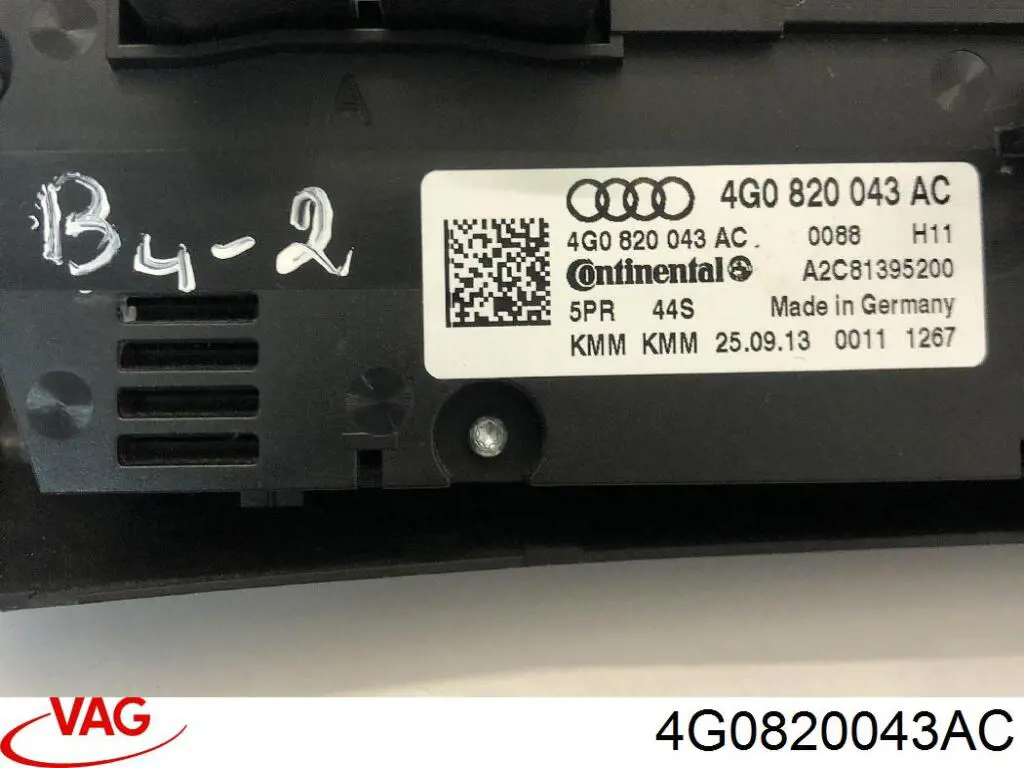 Unidade de controlo dos modos de aquecimento/condicionamento Audi A6 C7 4G2, 4GC
