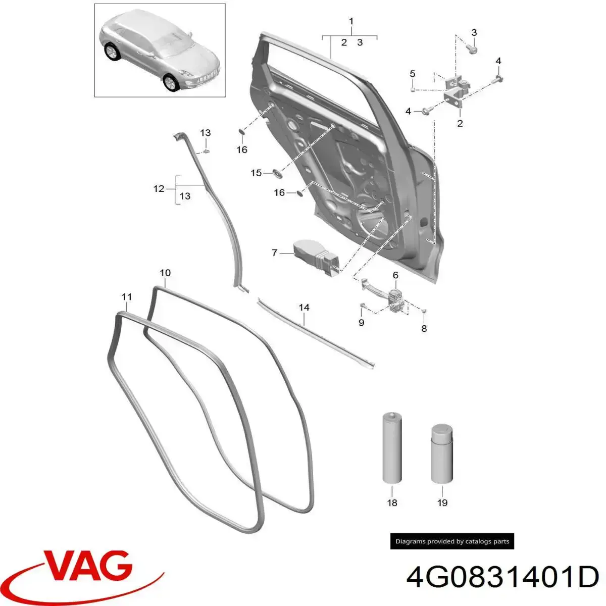  Porsche 4G0831401D цена, от 12.67 USD
