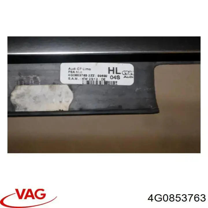 Молдинг опускного стекла двери задней левой VAG 4G0853763 цена, от 16.67 USD