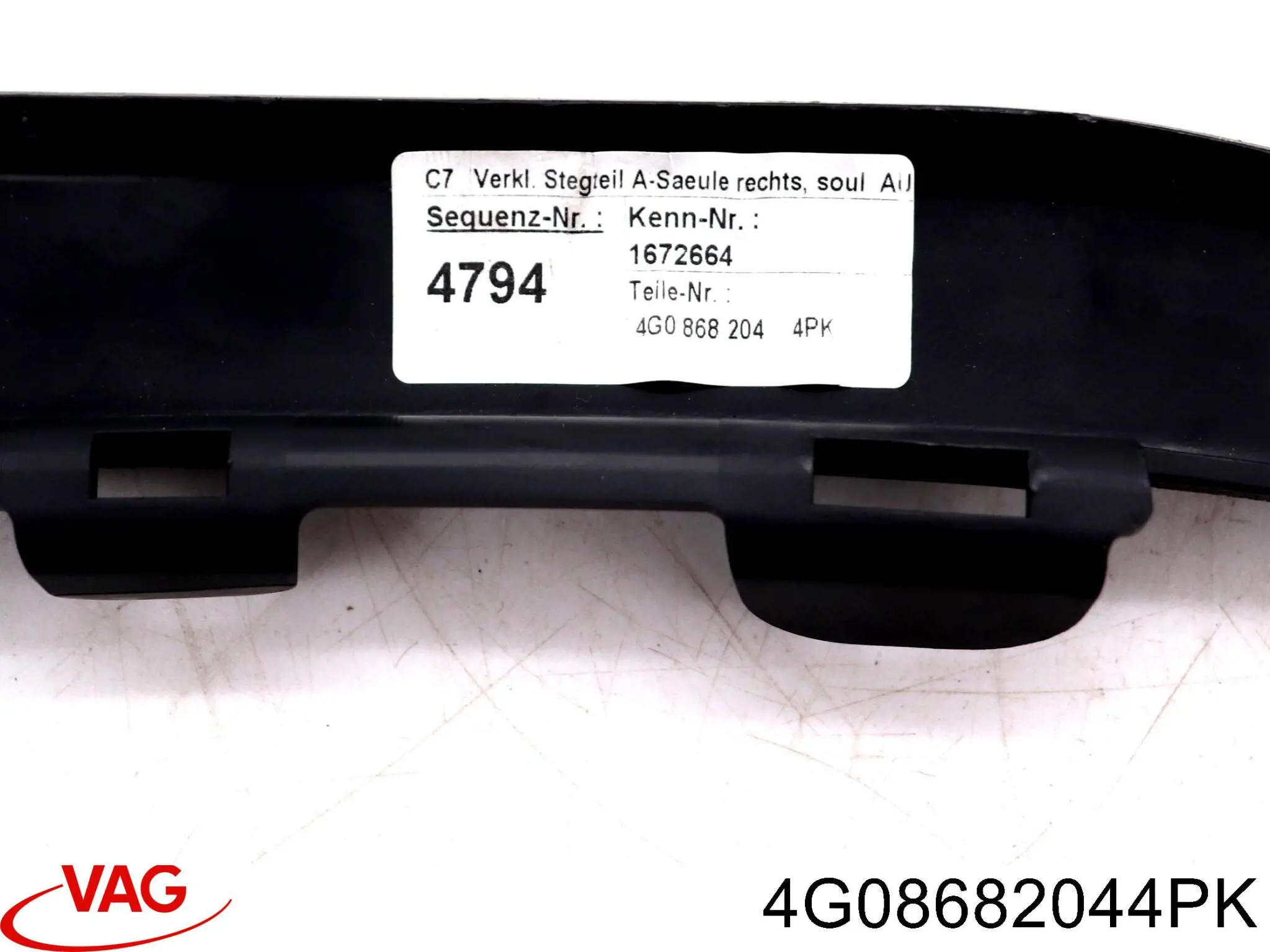 Купить 4G08682044PK VAG Обшивка стойки кузова внутренняя передняя правая