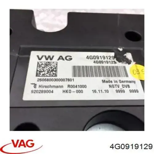  VAG 4G0919129 цена, от 862.05 USD