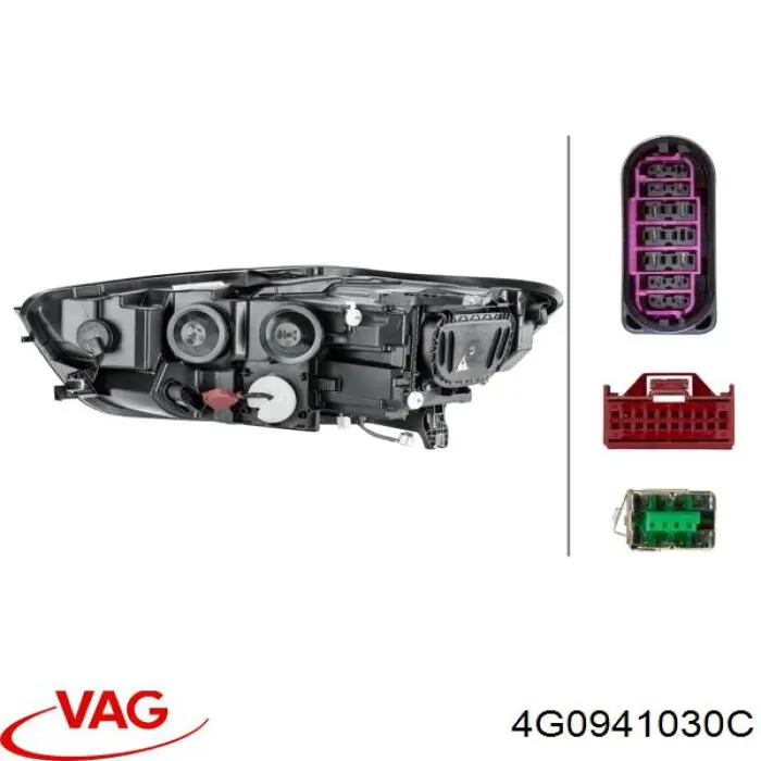 Правая блок фара VAG 4G0941030C цена, от 480.35 USD