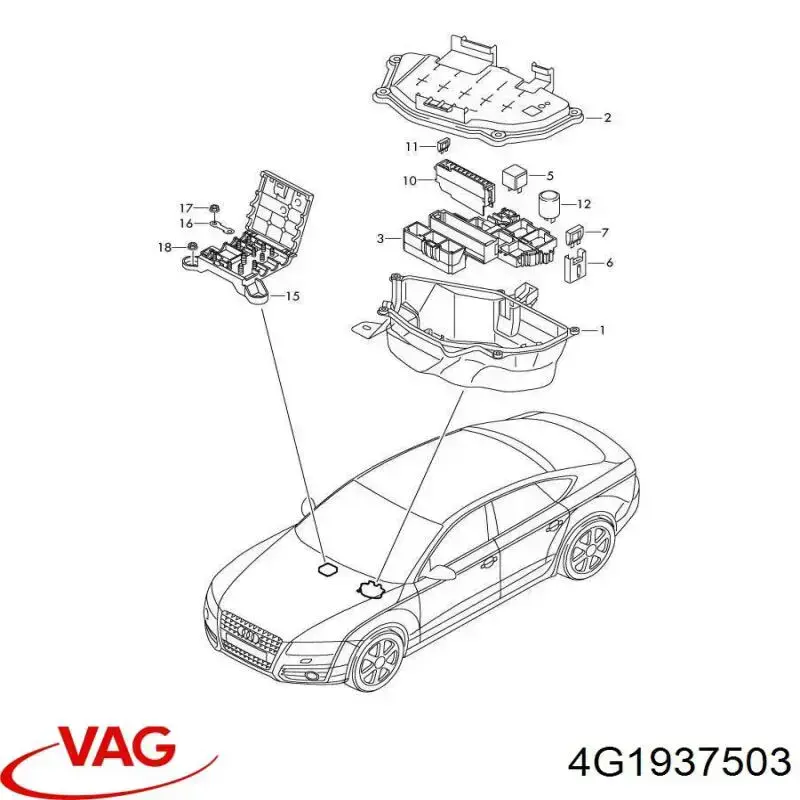 Коробка предохранителей VAG 4G1937503B цена, от 6.21 USD