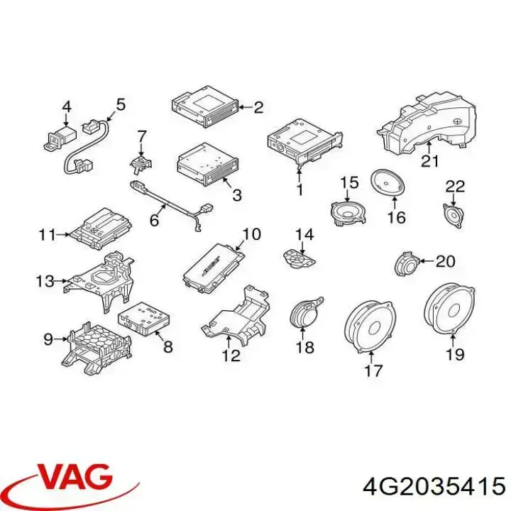 Динамик передней двери VAG 4G2035415 цена, от 77.41 USD