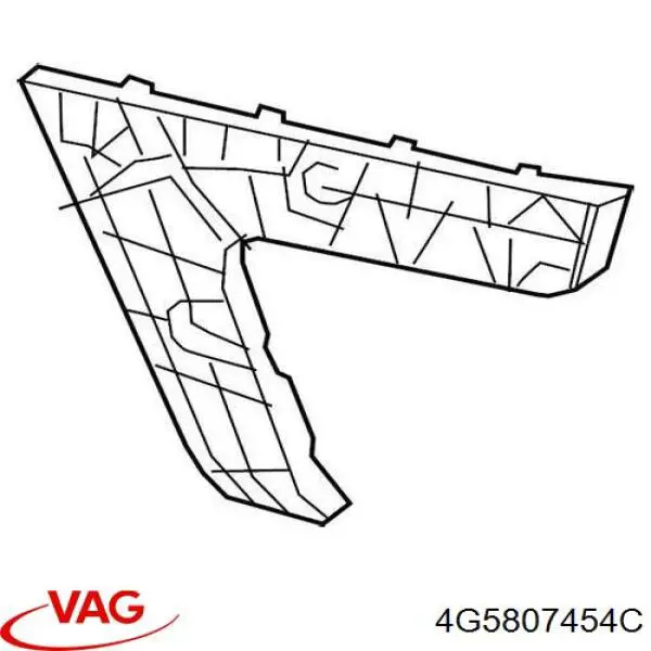 Купить 4G5807454C VAG Направляющая заднего бампера правая
