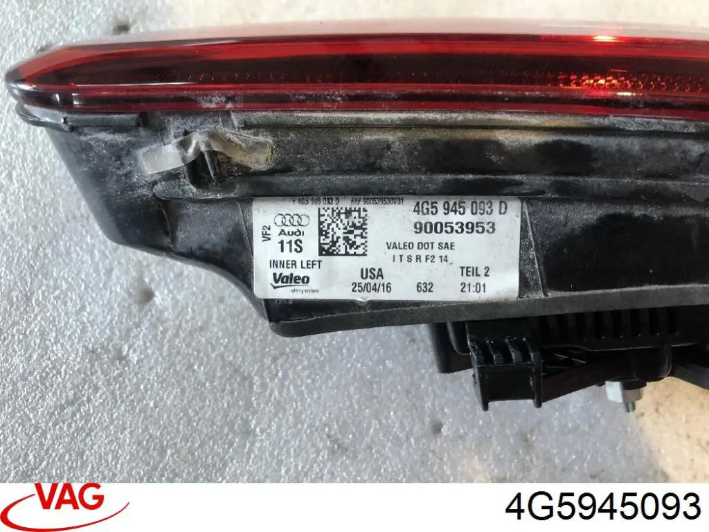 Фонарь задний левый, внутренний VAG 4G5945093 цена, от 44.39 USD