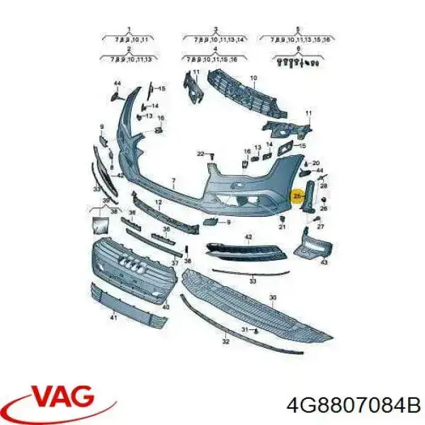  VAG 4G8807084B цена, от 17.58 USD