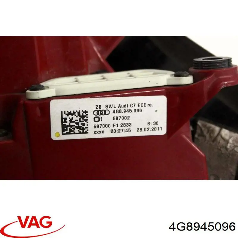 Купить 4G8945096 VAG Фонарь задний правый, внешний