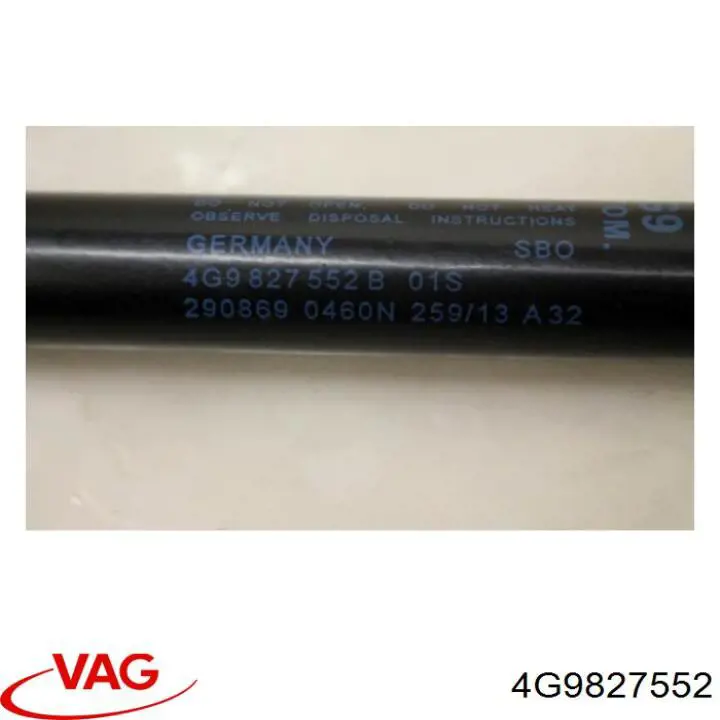 Compre 4G9827552 VAG Amortecedor de tampa de porta-malas (de 3ª/5ª porta traseira)