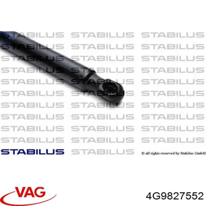 Amortecedor de tampa de porta-malas (de 3ª/5ª porta traseira) VAG 4G9827552