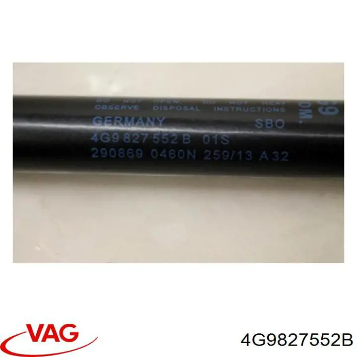 4G9827552A VAG Amortecedor de tampa de porta-malas (de 3ª/5ª porta traseira)