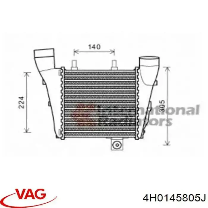 Система охлаждения наддувочного воздуха VAG 4H0145805J цена, от 317.44 USD