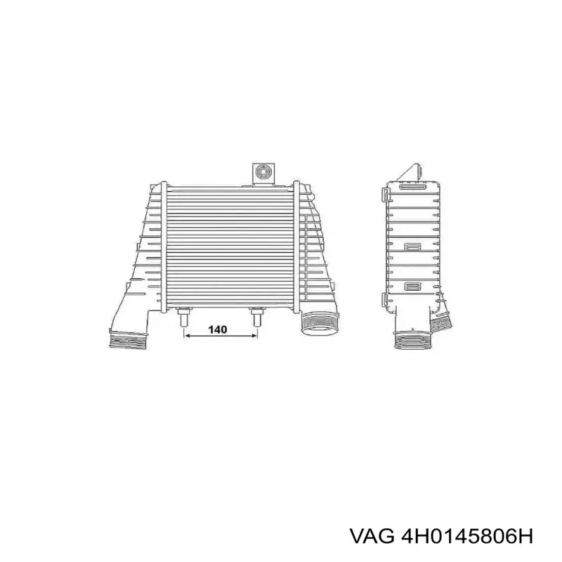 4H0145806H VAG интеркулер