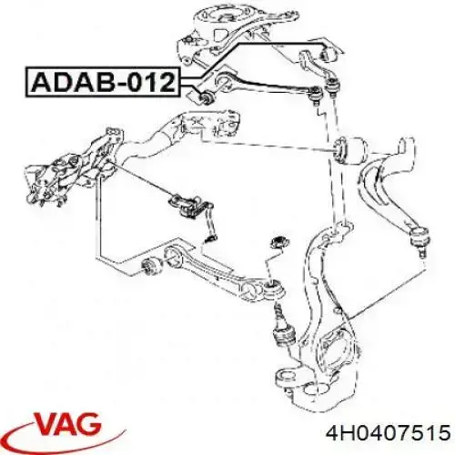 Сайлентблок верхнего переднего рычага VAG 4H0407515