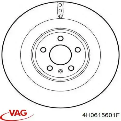 Купить 4H0615601F VAG Диск тормозной задний