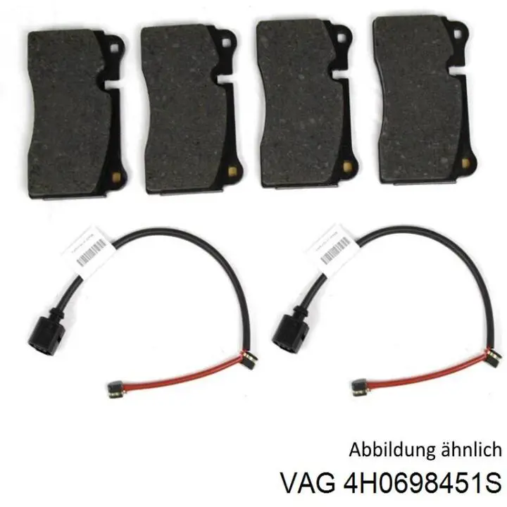 Купить 4H0698451S VAG Колодки тормозные задние, дисковые